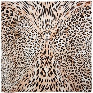 Wyoming Traders Wild Rag Charmeuse Leopard Silk Western Scarf 42"